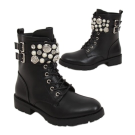 Botas pretas para mulheres pretas 7670-PA pretas preto