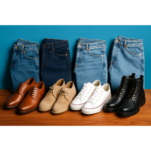 Sapatos masculinos com jeans - como escolher sapatos para diferentes cortes de jeans
