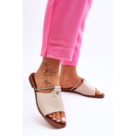 Sandália Feminina com Salto Baixo Nicole 2806/054 Bege 1