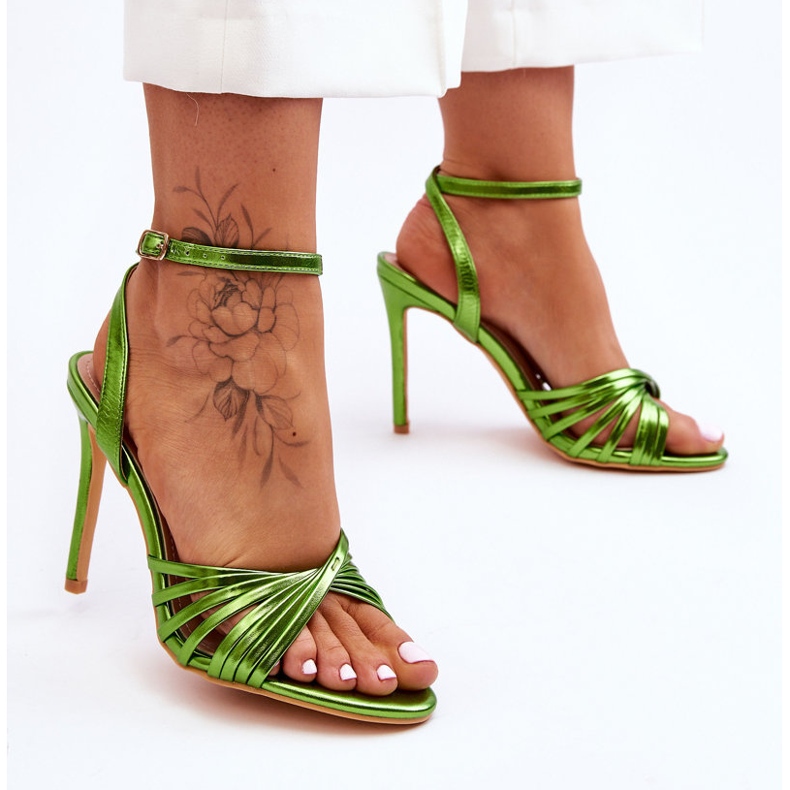 Sandália feminina de salto alto verde My Darling 2 Sandália feminina de salto alto verde My Darling 2