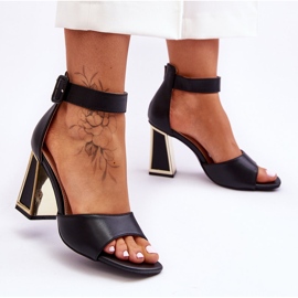 PS1 Sandálias Elegantes de Salto Alto Preto Sorel 2