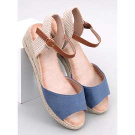Sandália espadrille com cunha azul Eakes 1