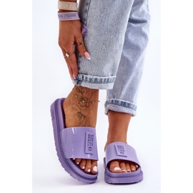 Chinelos femininos Big Star JJ274A304 Violeta roxo 1
