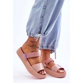 Chinelos ZAXY Vegan Velcro HH285284 Nude rosa 2