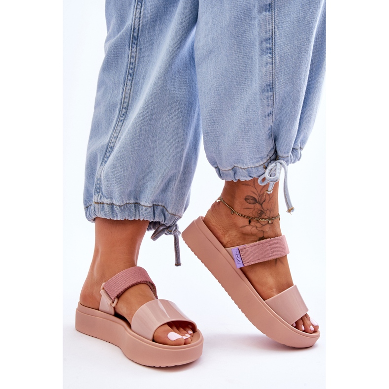 Chinelos ZAXY Vegan Velcro HH285284 Nude rosa 1