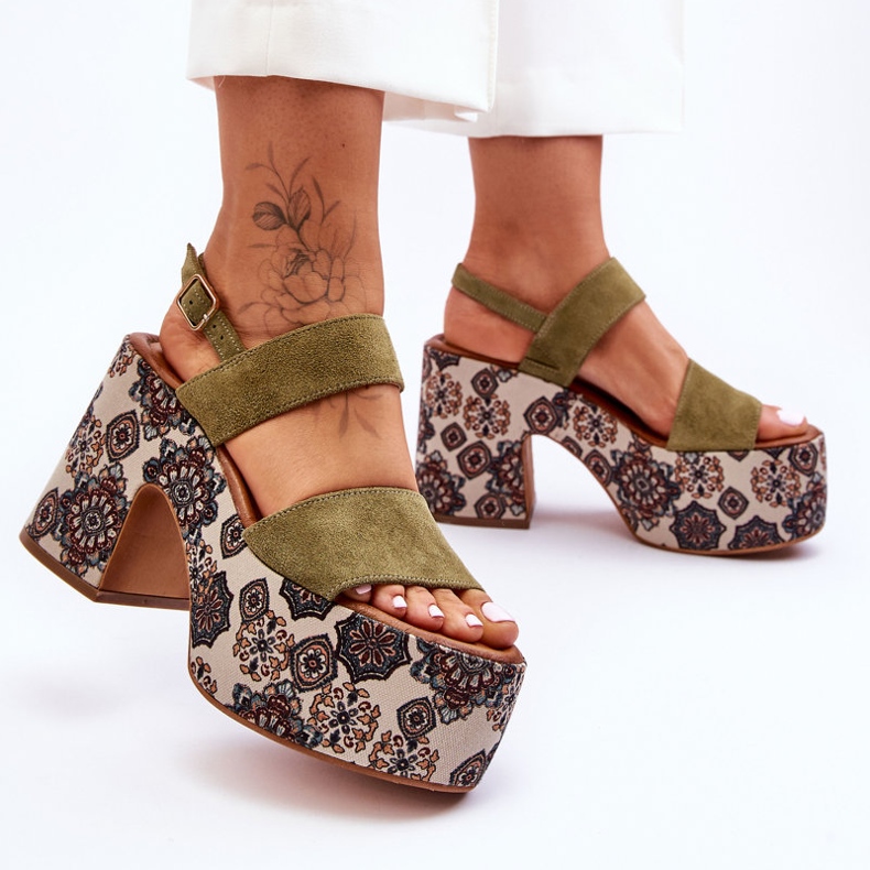 Sandália Salto Couro Maciejka 06089-24 Verde 1