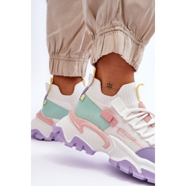 PS1 Tênis feminino sem cadarço branco/roxo Keaton 2