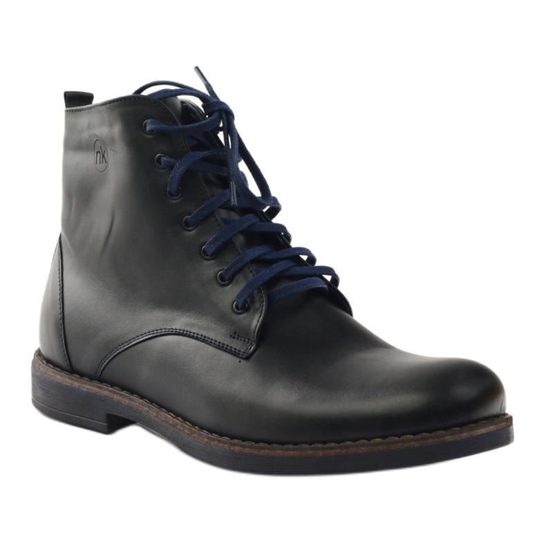 Botas pretas com zíper Nikopol 660 preto azul marinho 1