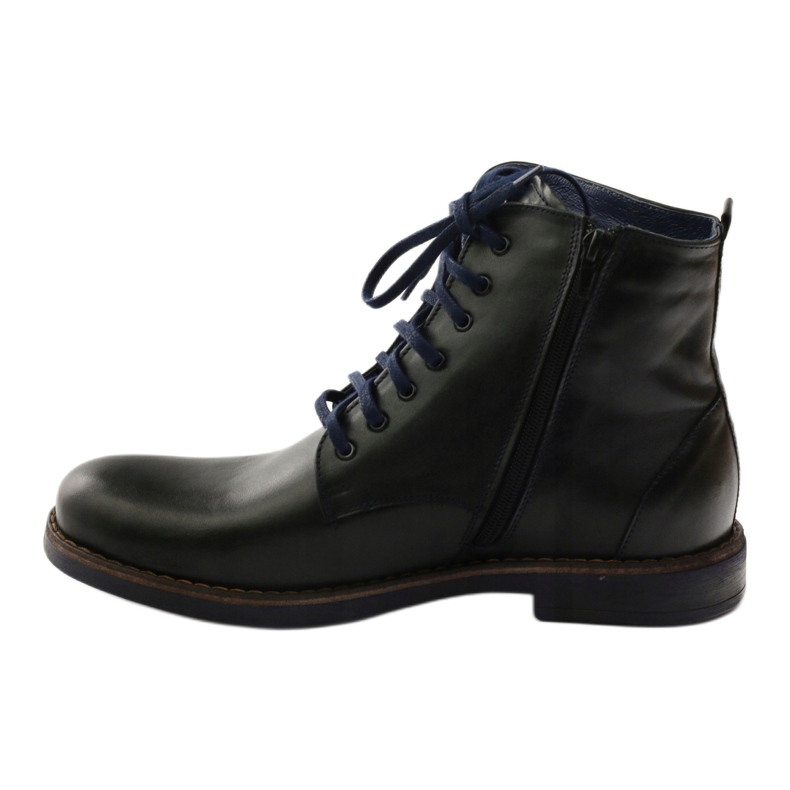 Botas pretas com zíper Nikopol 660 preto azul marinho 2