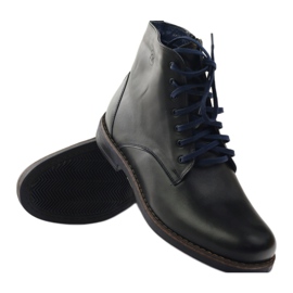 Botas pretas com zíper Nikopol 660 preto azul marinho 3
