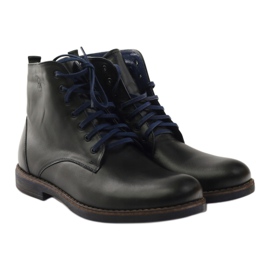 Botas pretas com zíper Nikopol 660 preto azul marinho 4