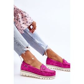 PS1 Mocassim feminino com plataforma fúcsia Mirren rosa 2
