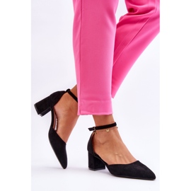 Sapatos de salto de camurça pretos Promise 2