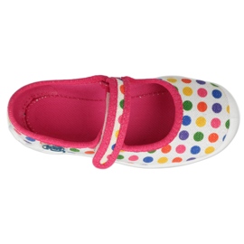 Slippers de meninas Befado 114x494 com pontos coloridos rosa 3