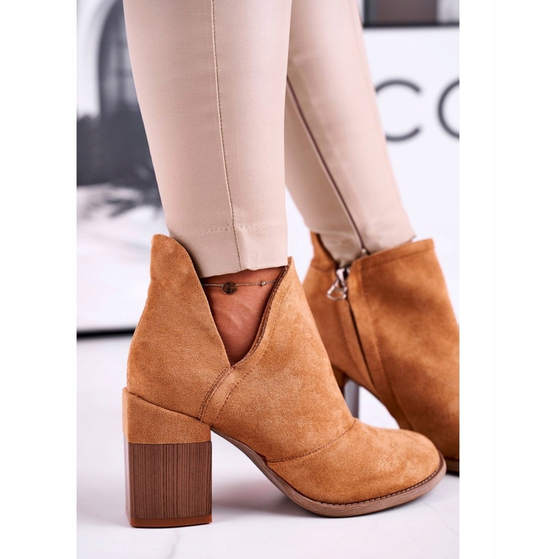 Bella Paris Botas femininas no salto Camel Cut Meliori marrom 4