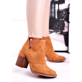 Bella Paris Botas femininas no salto Camel Cut Meliori marrom 1