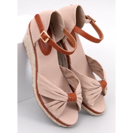 Espadrille bege Kristen com cunha 1 Espadrille bege Kristen com cunha 1