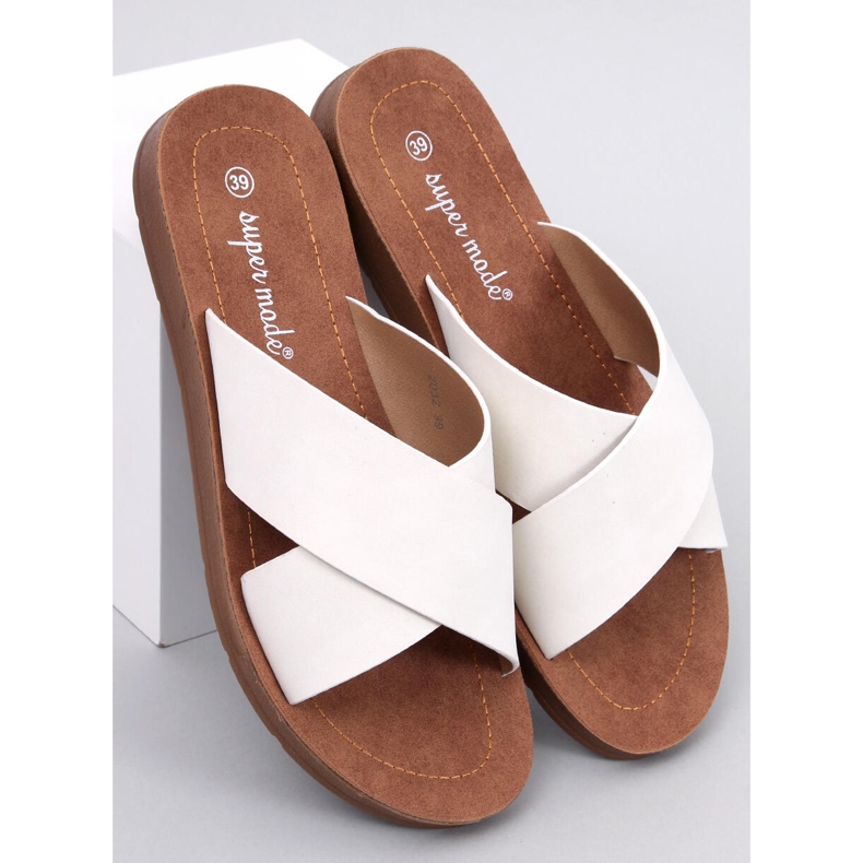 Chinelos de mulher Ryan White branco 1