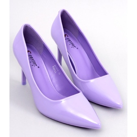 Sapatos stiletto lacados Charlotte Purple roxo 1