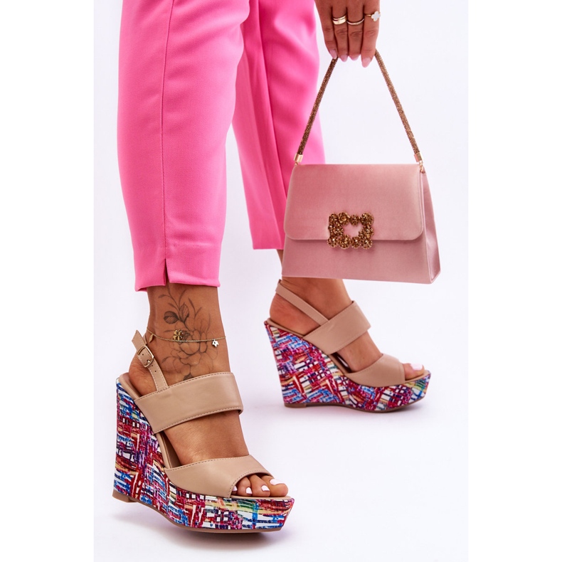 Sandália Feminina Calderia Cunha Bege 2