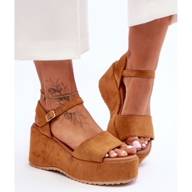 Sandália Camel Camel Lydia Camurça Feminina marrom 1
