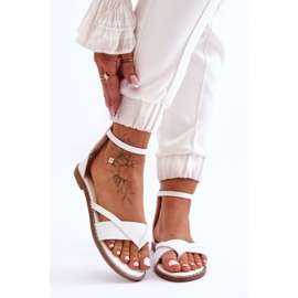 Chinelos com Zíper Feminino Sandálias Planas Brancas Rise Up! branco 1