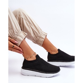 WR1 Sapatos esportivos femininos sem cadarço preto Ferive 1