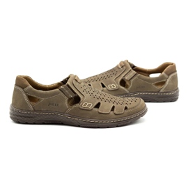 Joker Sapatos de couro masculinos de verão, oliva 500J slip-on verde 3