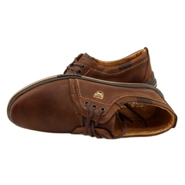 Polbut Sapatos masculinos de couro 343 DK.Camel castanho 4