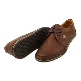 Polbut Sapatos masculinos de couro 343 DK.Camel marrom 3