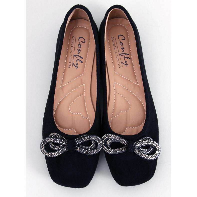 Sapatilha de camurça com laço Serna Nero preto 1