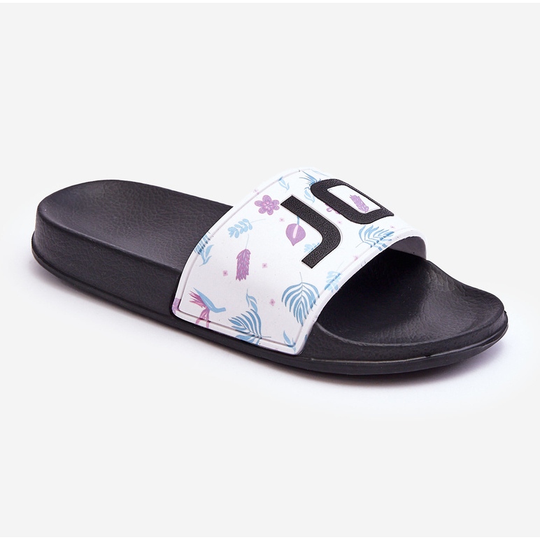 Slides Feminino Clássico Preto Jomix branco 1 Slides Feminino Clássico Preto Jomix branco 1