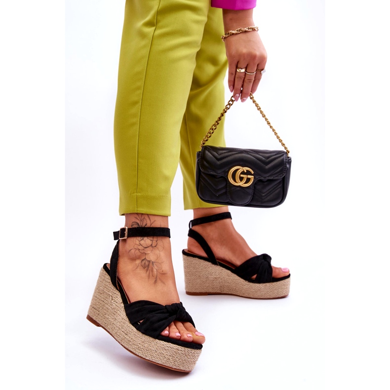 Sandálias Femininas de Cunha Preto Kendall 2