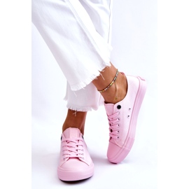 Tênis feminino clássico baixo Big Star LL274022 rosa claro 3