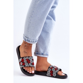 Chinelos Femininos Com Emoticons Cosette Preto 1