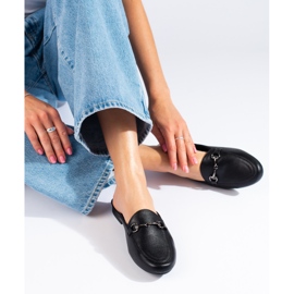 Chinelos pretos de mulher Vinceza 2