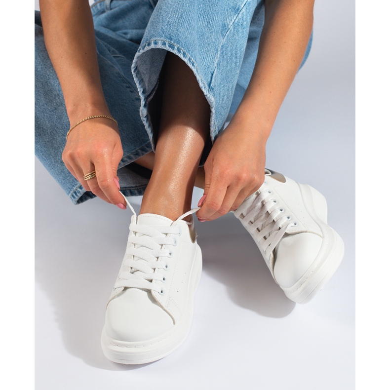 Sapatos desportivos brancos de mulher Shelovet 2