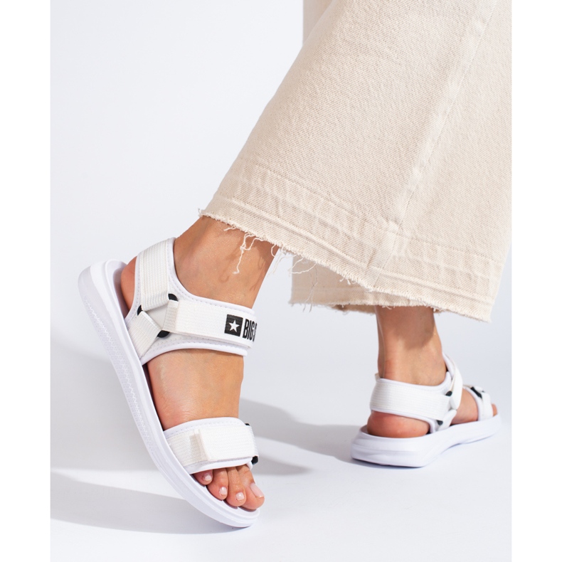 Sandálias brancas de mulher Big Star HH274A026 branco 2