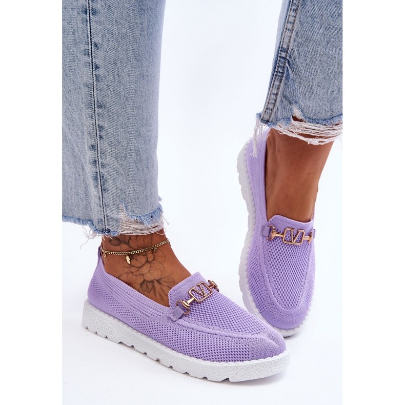 PM1 Tênis feminino sem cadarço com enfeites roxo Alena tolet 2 PM1 Tênis feminino sem cadarço com enfeites roxo Alena tolet 2