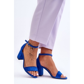Sandálias de salto alto Madame Camurça Azul 2