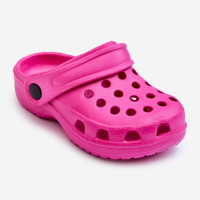 Chinelo infantil de espuma Crocs rosa Percy 1