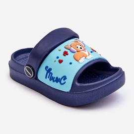 Sandália Infantil Leve Chinelo com motivo Cachorro Marinho Rico azul 1 Sandália Infantil Leve Chinelo com motivo Cachorro Marinho Rico azul 1
