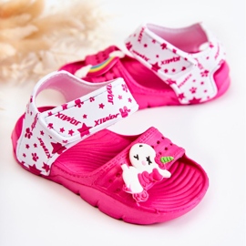 Sandália infantil de espuma leve com velcro fúcsia Asti rosa 2 Sandália infantil de espuma leve com velcro fúcsia Asti rosa 2