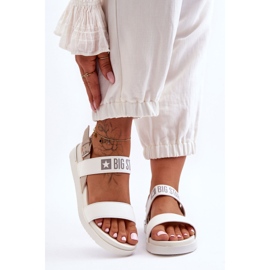 Sandália rasa feminina Big Star LL274939 branca branco 2