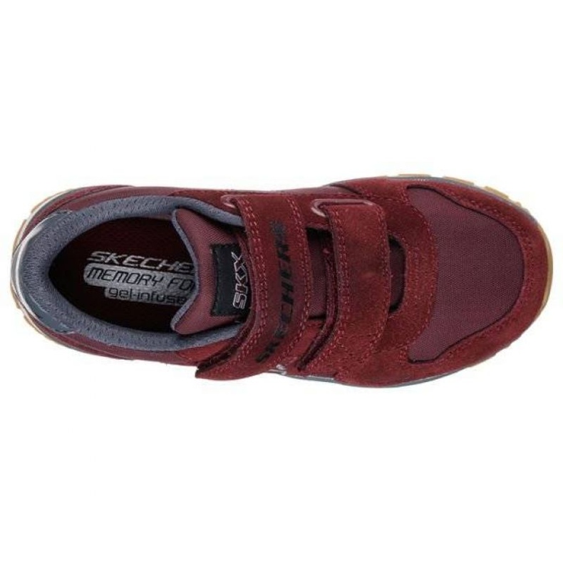 Sapatos Skechers Throwbax Jr 97360L/BURG vermelho 2 Sapatos Skechers Throwbax Jr 97360L/BURG vermelho 2