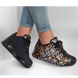 Sapatos Skechers Uno Metallic Love W 155523/BKGD preto 1