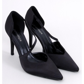 Salto alto assimétrico de mulher Vintoni Black preto 1