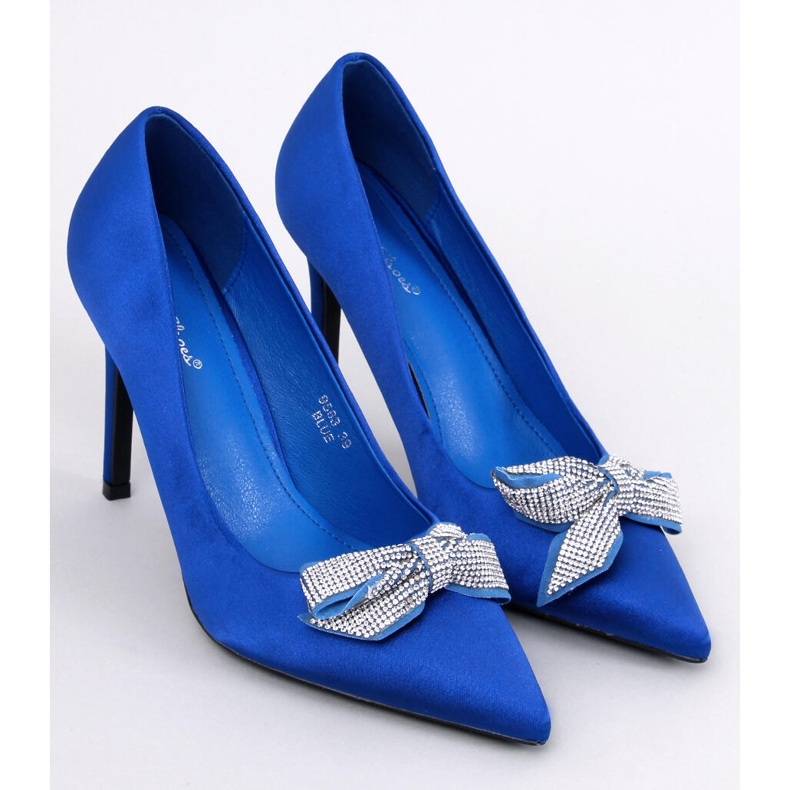 Alfinetes de cetim com laço Trini Blue azul 1 Alfinetes de cetim com laço Trini Blue azul 1