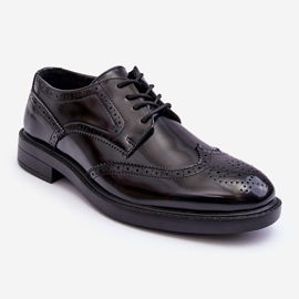 WD1 Sapato Laqueado Masculino Elegante Preto Gustavo 1