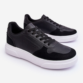 WJ1 Tênis esportivo masculino Castiel preto com cadarço 1